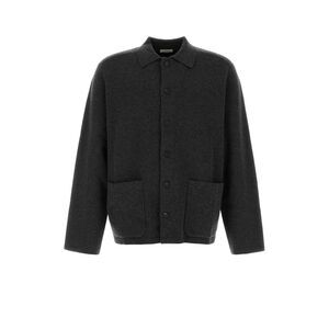 Le Kasha Men Charcoal Cashmere Cardigan